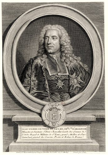 Marc-Pierre Voyer de Paulmy d'Argenson Dessin de Rigaud - 1730