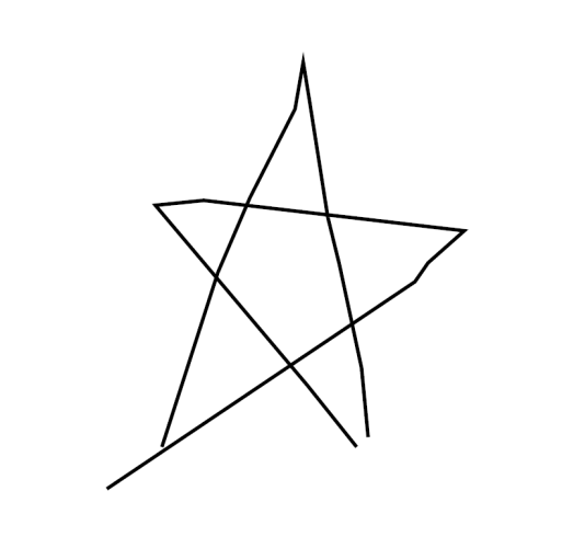 Dessin étoiles à cinq branches