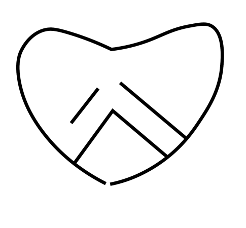 Dessin de graffiti de blason en cœur 2
