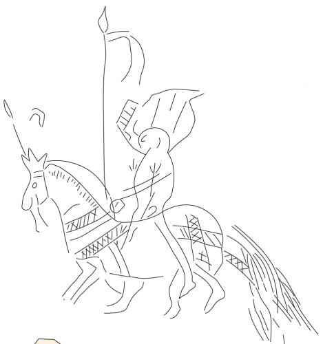 Dessin chevaliers à la lance 1