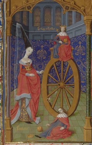 Fig. 1 : détail d’une miniature de La Bouquechardière, XVe siècle (Paris, BnF, Français 15459 f.1).