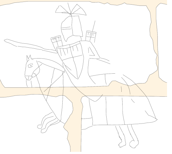 Dessin chevalier aux ailettes