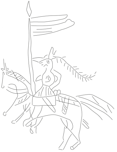 Dessin chevalier banière